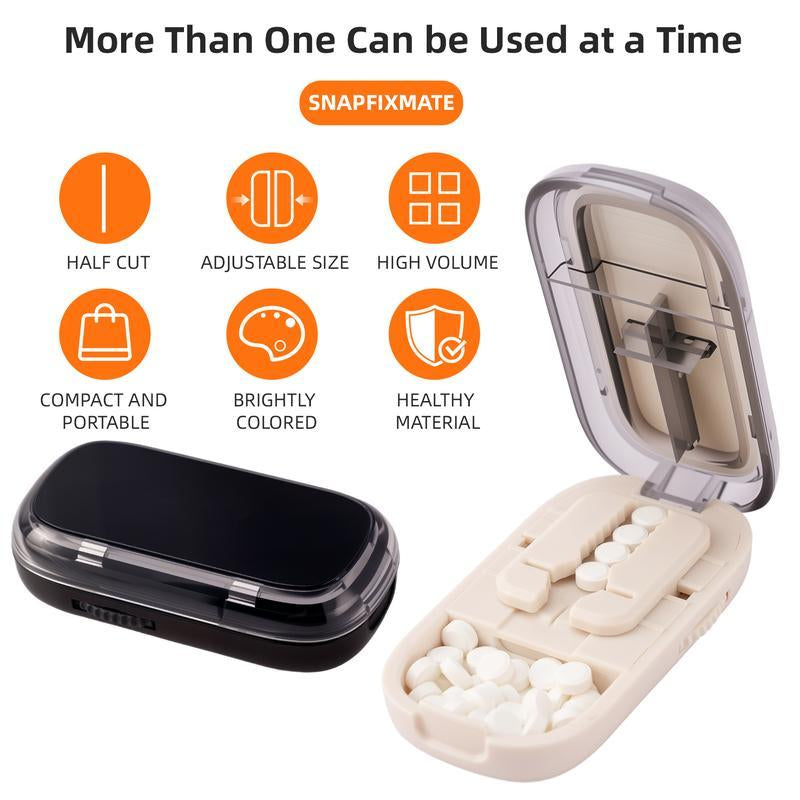 Pill Cutter Splitter for Cutting Multiple Pills, Adjustable Pill Cutter Splitter for Small and Tiny Pills with Accurate Pill Alignment