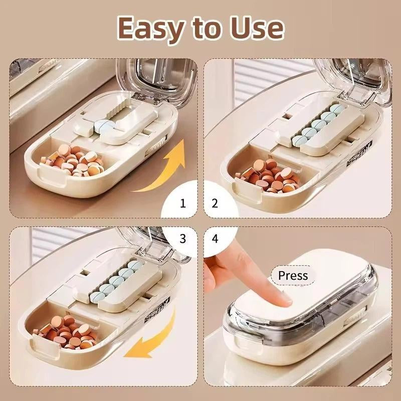 Pill Cutter Splitter for Cutting Multiple Pills, Adjustable Pill Cutter Splitter for Small and Tiny Pills with Accurate Pill Alignment